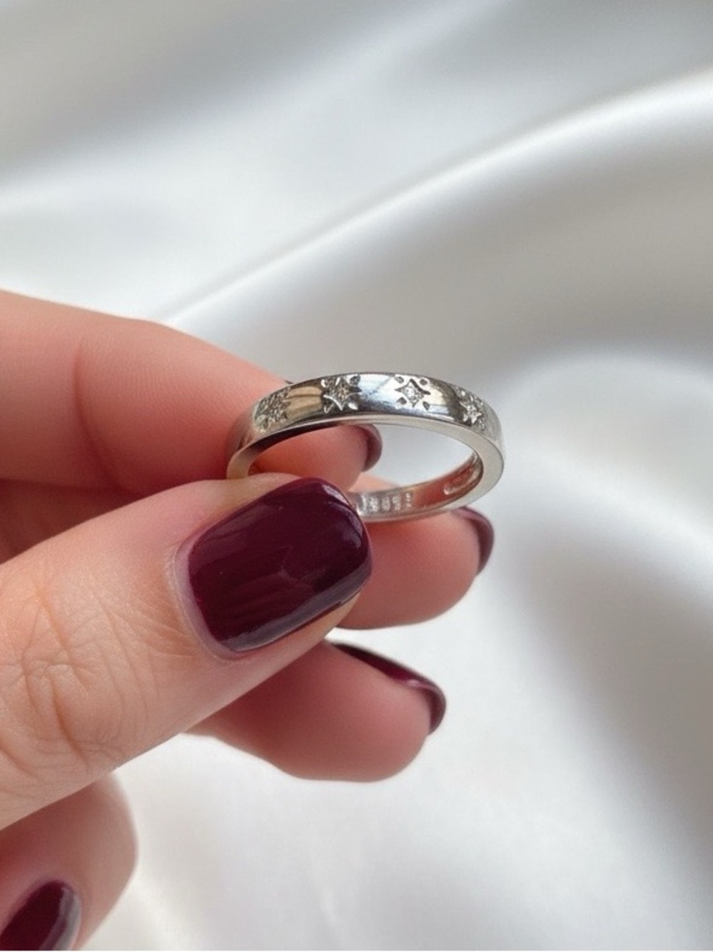 Sterling Silver White Sapphire Ring
